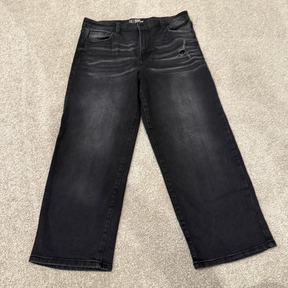 No Boundaries Crop Jeans Women’s Jrs 17 Black Stretch Super High Rise Straight